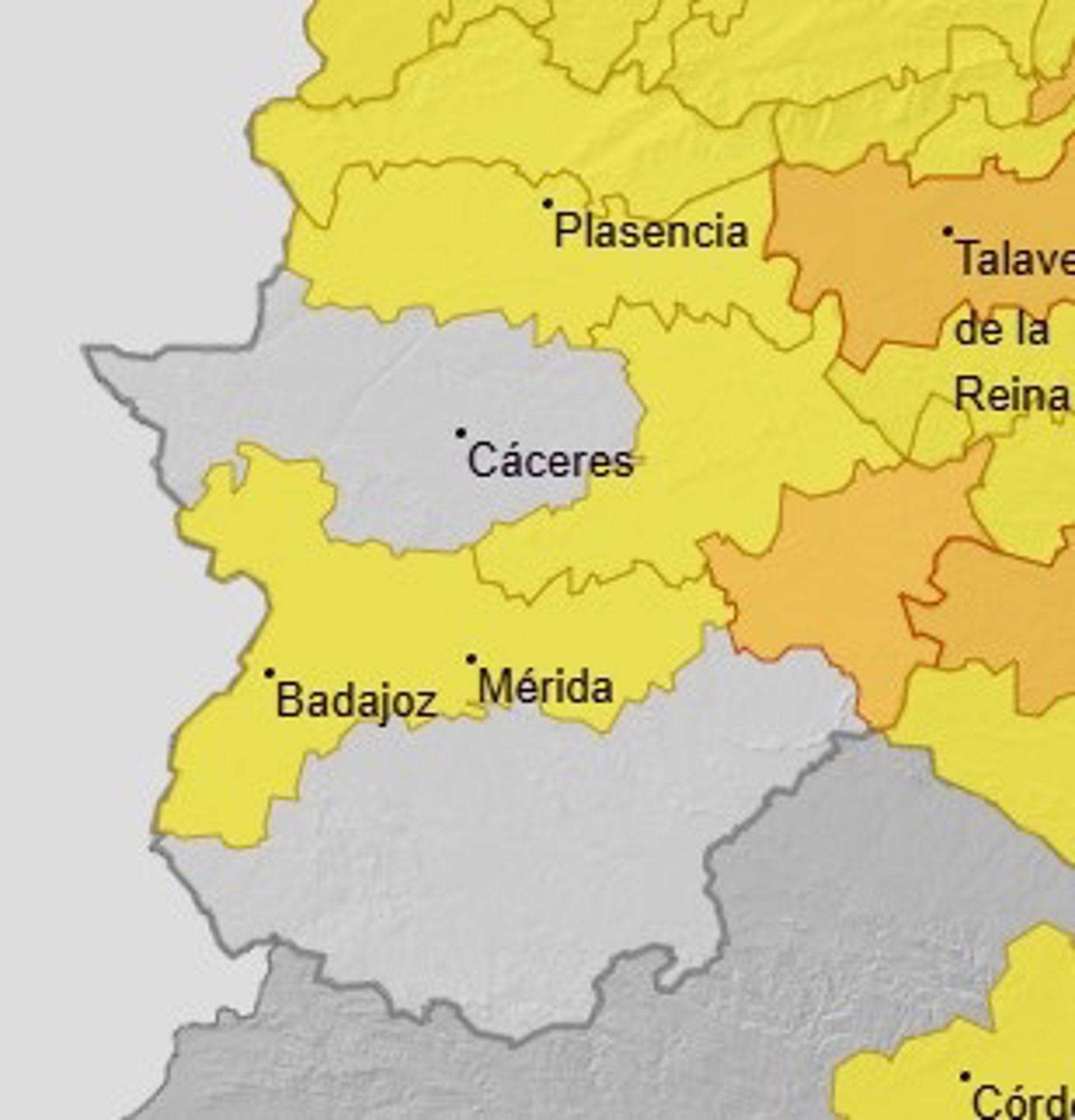 La Siberia estará en alerta naranja por calor este miércoles, en amarillo Vegas del Guadiana, Tajo, Alagón y Villuercas-Montánchez La Siberia estará en alerta naranja por calor este miércoles, en amarillo Vegas del Guadiana, Tajo, Alagón y Villuercas-Montánchez
