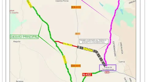 La carretera BA-075 de Granja de Torrehermosa hasta la BA-016 se cortará al tráfico desde este jueves y hasta diciembre La carretera BA-075 de Granja de Torrehermosa hasta la BA-016 se cortará al tráfico desde este jueves y hasta diciembre