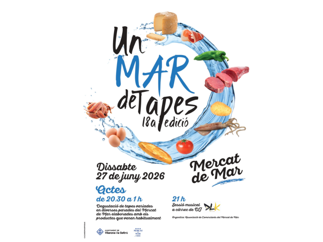El Mercat de Mar de Vilanova celebra la 18a edició d’“Un Mar de Tapes” amb gastronomia, música i producte de proximitat El Mercat de Mar de Vilanova celebra la 18a edició d’“Un Mar de Tapes” amb gastronomia, música i producte de proximitat
