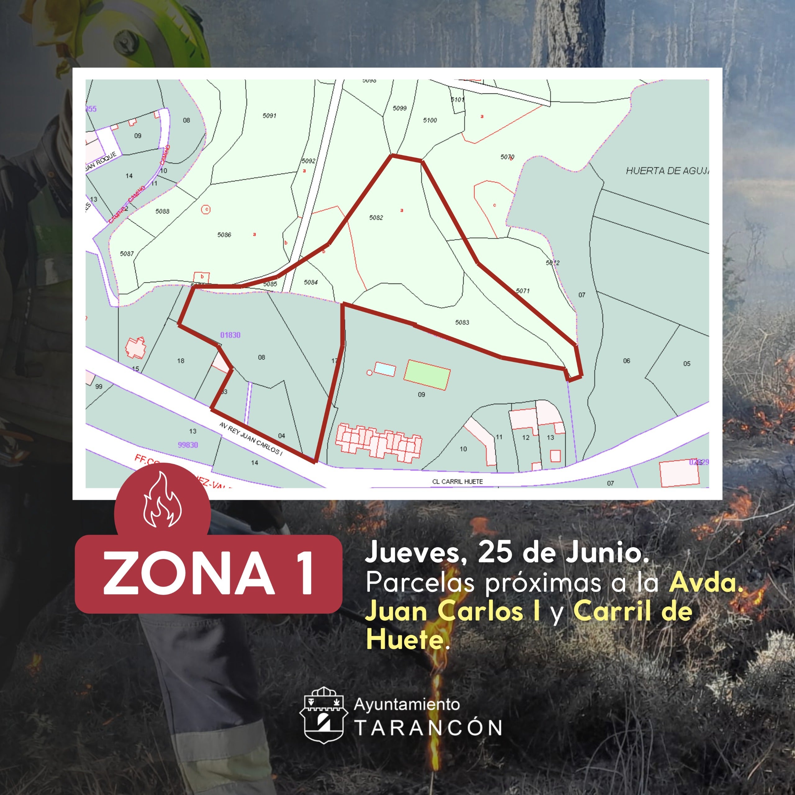 Aviso por quema prescrita en el paraje ‘Cuesta de la Bolita’ y su entorno Aviso por quema prescrita en el paraje ‘Cuesta de la Bolita’ y su entorno