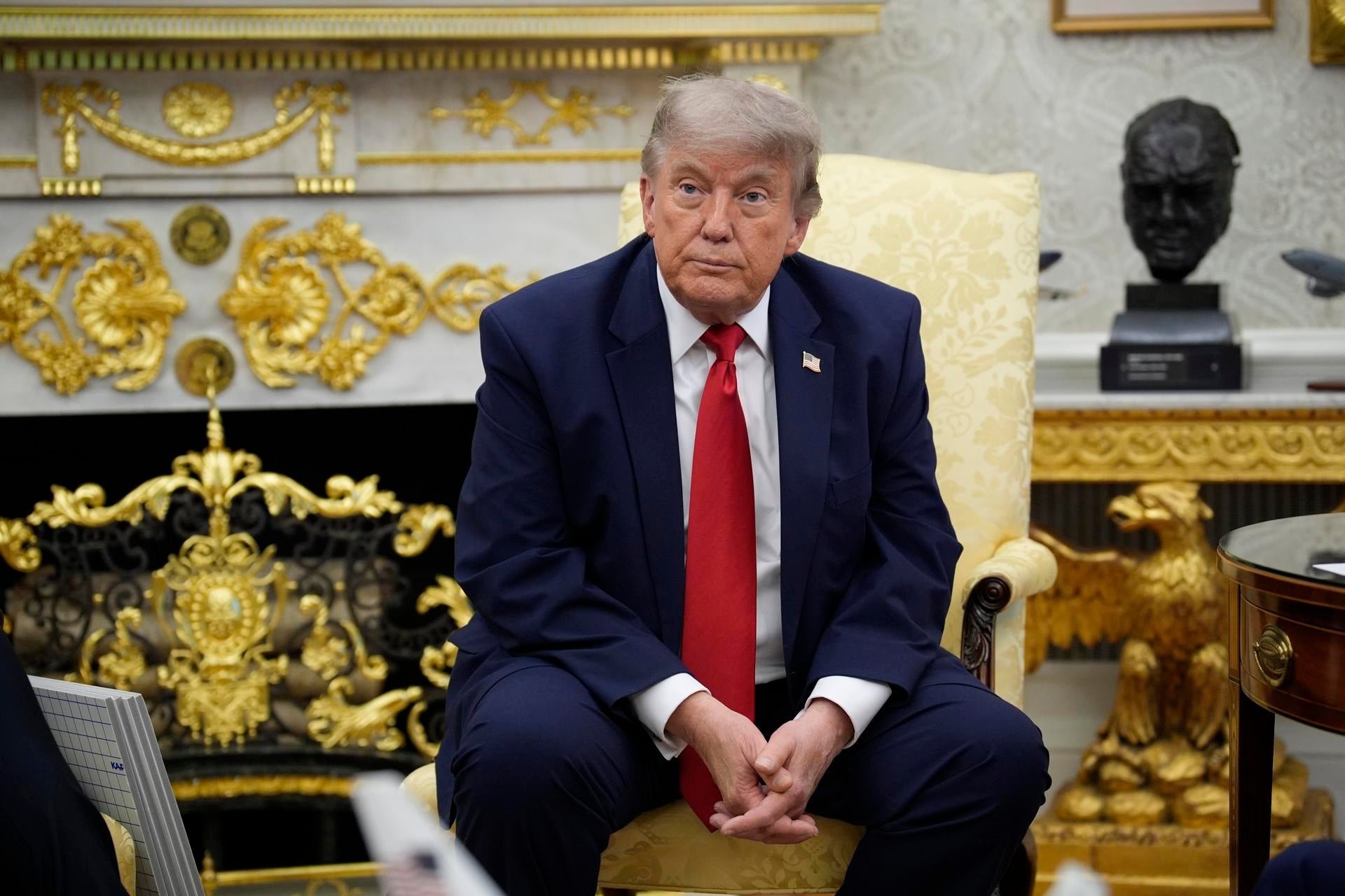 El presidente de Estados Unidos, Donald Trump, durante la reunión con Mark Rutte El presidente de Estados Unidos, Donald Trump, durante la reunión con Mark Rutte
