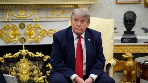 El presidente de Estados Unidos, Donald Trump, durante la reunión con Mark Rutte El presidente de Estados Unidos, Donald Trump, durante la reunión con Mark Rutte