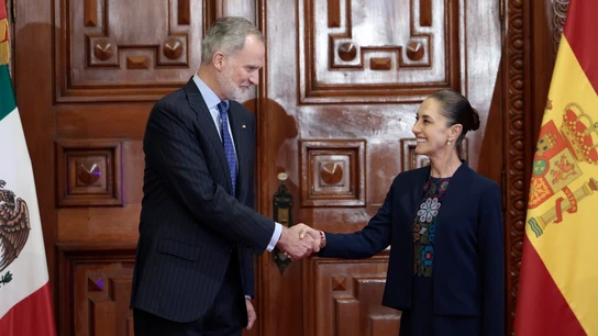La presidenta de México, Claudia Sheinbaum (d), saluda al rey Felipe VI La presidenta de México, Claudia Sheinbaum (d), saluda al rey Felipe VI / EFE/ José Méndez