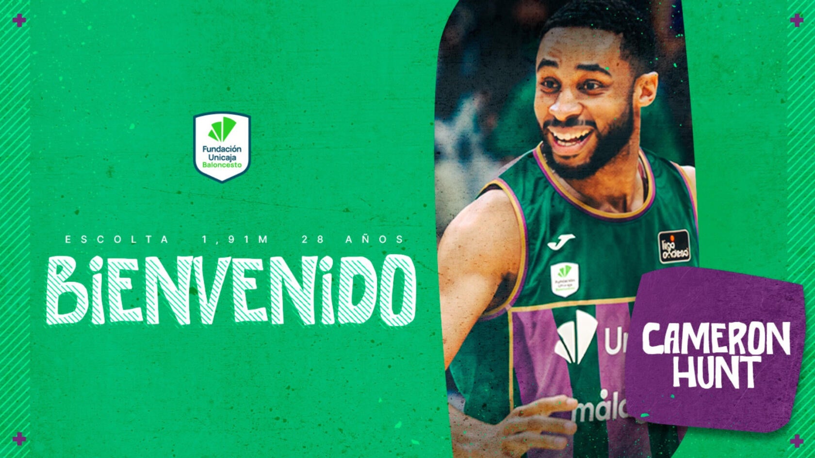 Cameron Hunt, nuevo jugador de Unicaja Baloncesto Cameron Hunt, nuevo jugador de Unicaja Baloncesto
