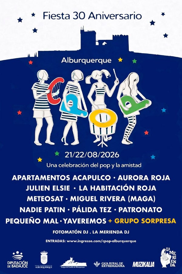 El Festival Contempopránea celebra sus 30 años con la vuelta a Alburquerque y la fiesta 'CPOP' el 21 y 22 de agosto El Festival Contempopránea celebra sus 30 años con la vuelta a Alburquerque y la fiesta 'CPOP' el 21 y 22 de agosto