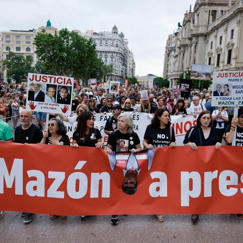 Imagen de la última manifestación bajo el lema "Mazón a presó", el pasado 30 de mayo.