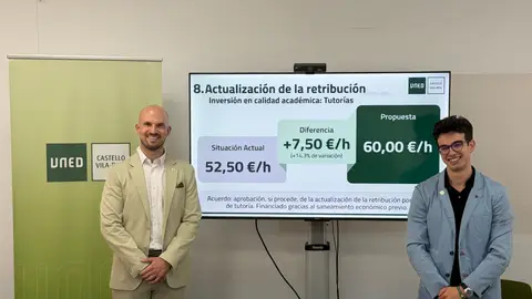 El profesorado tutor de la UNED de Castelló recibirá su primera mejora retributiva tras 46 años. El profesorado tutor de la UNED de Castelló recibirá su primera mejora retributiva tras 46 años.
