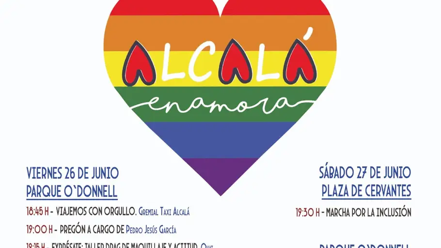 Alcalá de Henares celebra hoy y mañana el Orgullo 2026 Cartel del Orgullo Alcalá 2026