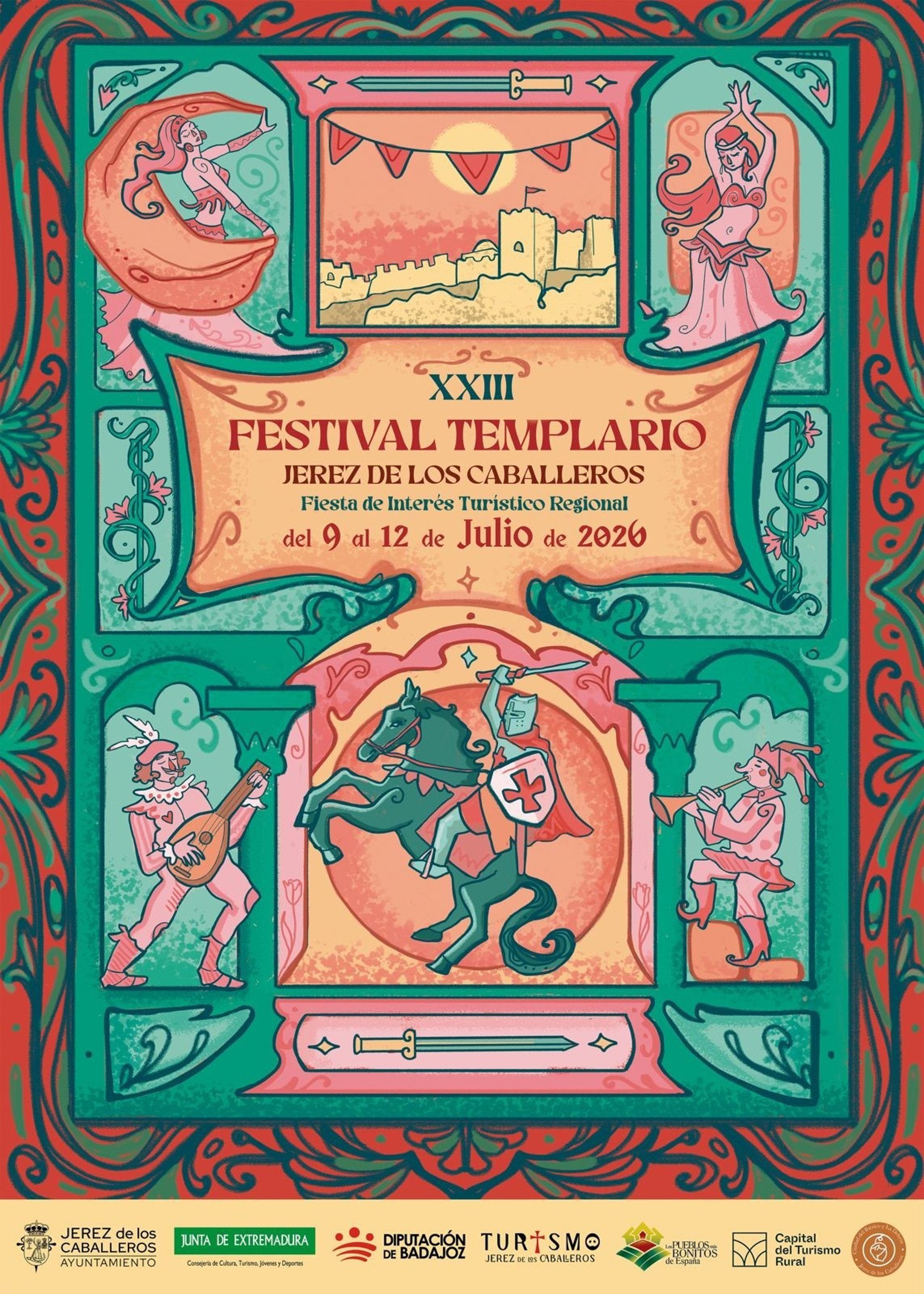 Jerez de los Caballeros rememora su pasado de leyenda con el XXIII Festival Templario del 9 al 12 de julio Jerez de los Caballeros rememora su pasado de leyenda con el XXIII Festival Templario del 9 al 12 de julio