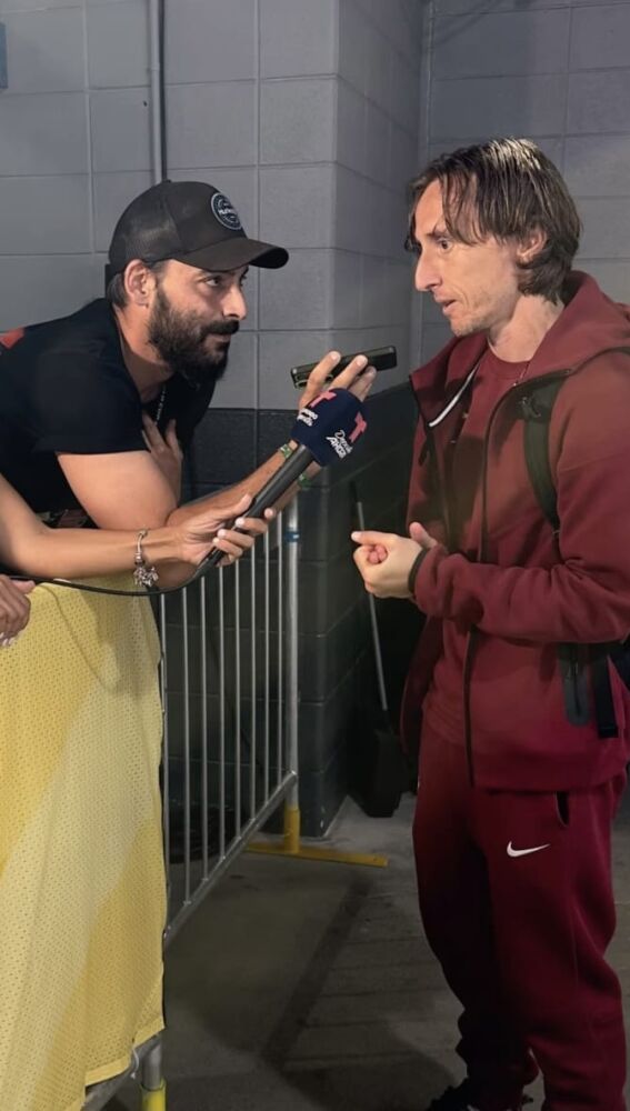 Alberto Pereiro con Luka Modric