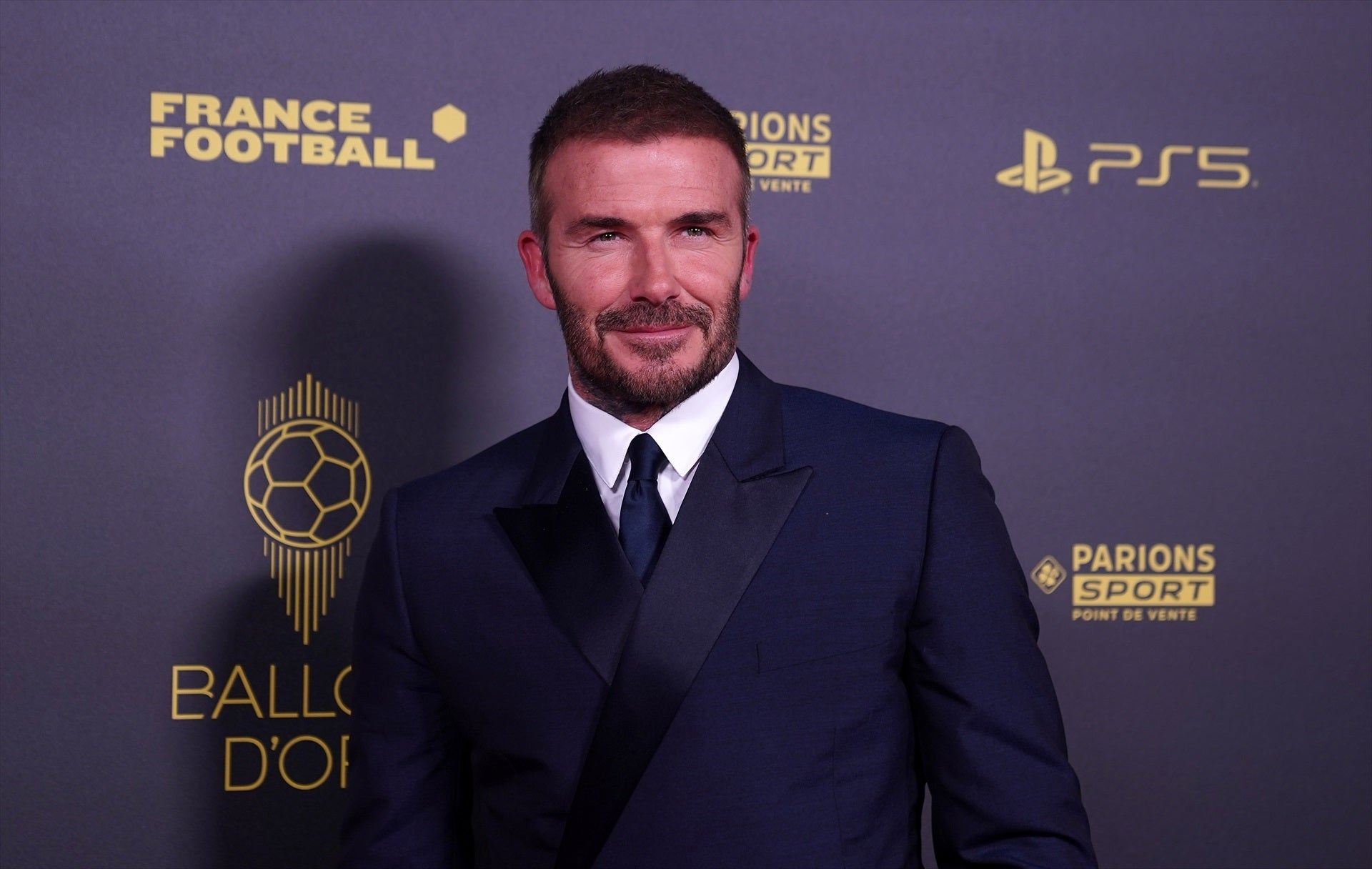 Imagen de archivo de David Beckham durante una gala del Balón de Oro Imagen de archivo de David Beckham durante una gala del Balón de Oro