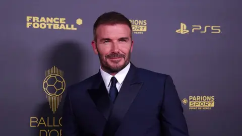 Imagen de archivo de David Beckham durante una gala del Balón de Oro Imagen de archivo de David Beckham durante una gala del Balón de Oro