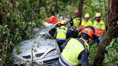 Intervención durante el rescate del herido Intervención durante el rescate del herido