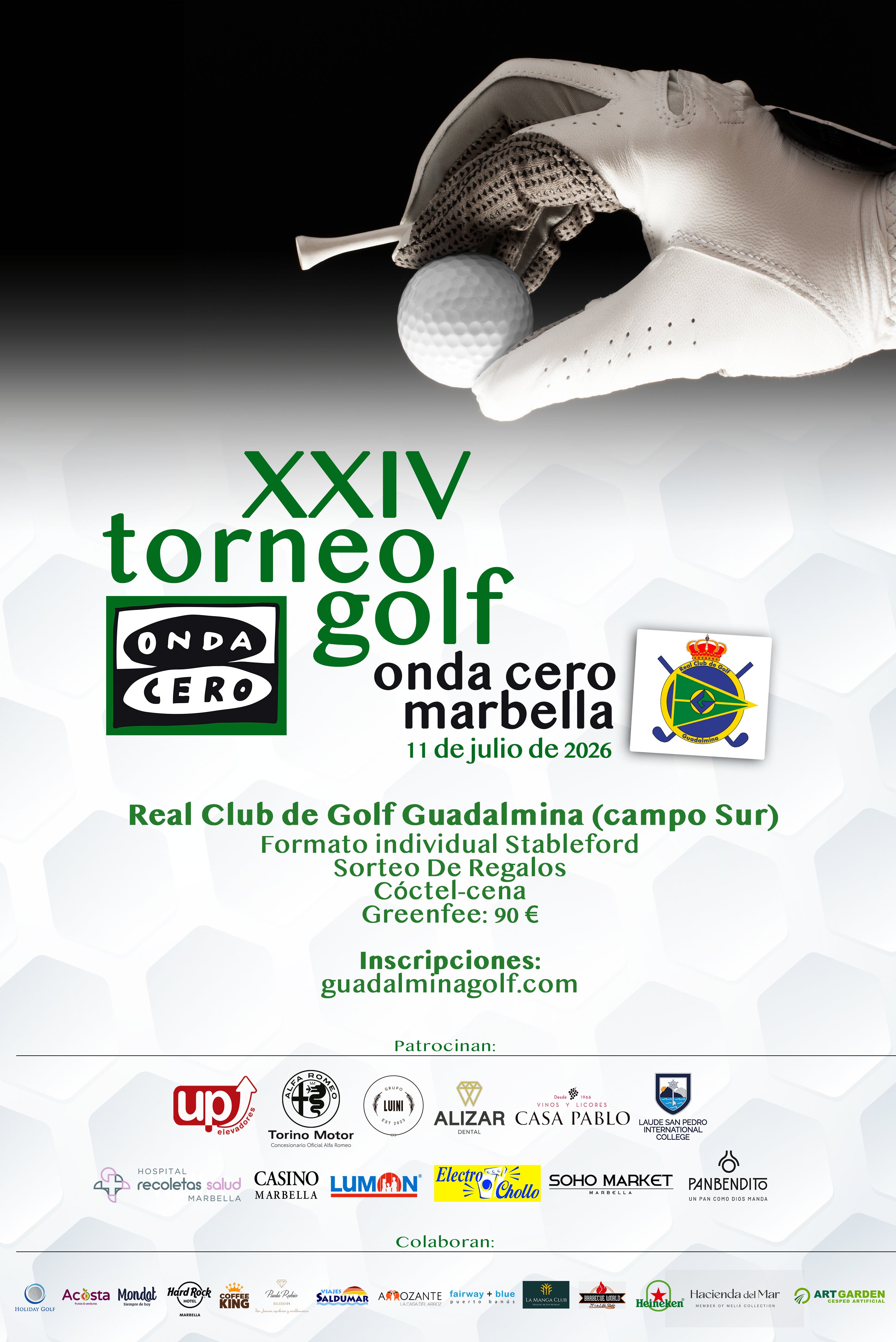 XXIV Torneo de Golf Onda Cero Marbella. Sábado 11 de julio 2026 XXIV Torneo de Golf Onda Cero Marbella. Sábado 11 de julio 2026
