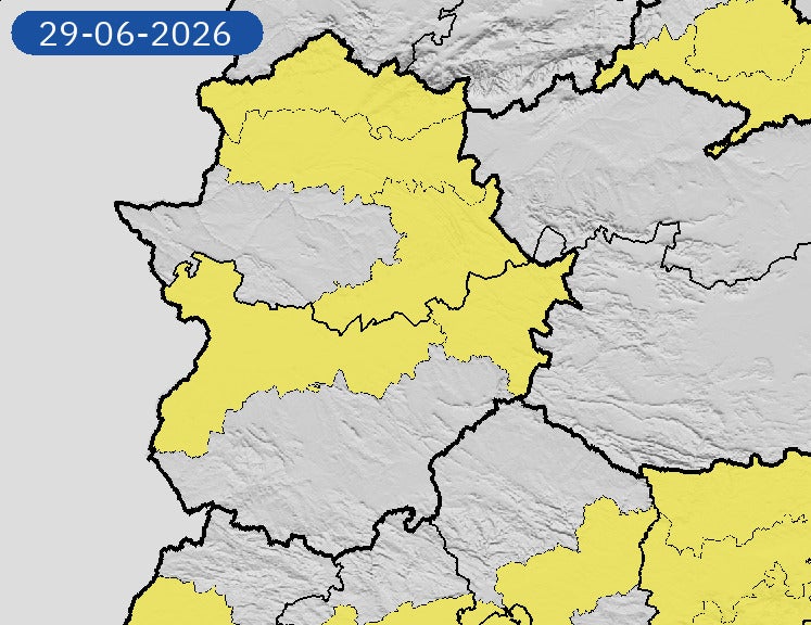 Norte de Cáceres, Villuercas-Montánchez, Tajo-Alagón, Vegas del Guadina, y La Siberia en aviso amarillo este lunes por temperaturas Norte de Cáceres, Villuercas-Montánchez, Tajo-Alagón, Vegas del Guadina, y La Siberia en aviso amarillo este lunes por temperaturas