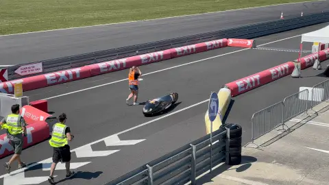 Vehículo 'Dátil'26' con el que el equipo de la UMH de Elche ha participado en la Shell Eco Marathon Europe and Africa 2026. Vehículo 'Dátil'26' con el que el equipo de la UMH de Elche ha participado en la Shell Eco Marathon Europe and Africa 2026.