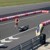 Vehículo 'Dátil'26' con el que el equipo de la UMH de Elche ha participado en la Shell Eco Marathon Europe and Africa 2026.