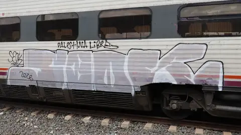 Detenido por pintar 13 vagones de tren estacionados en la Estación Intermodal Huesca Detenido por pintar 13 vagones de tren estacionados en la Estación Intermodal Huesca
