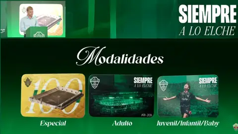 Presentación de la campaña de abonos del Elche CF para la temporada 2026-2027. Presentación de la campaña de abonos del Elche CF para la temporada 2026-2027.