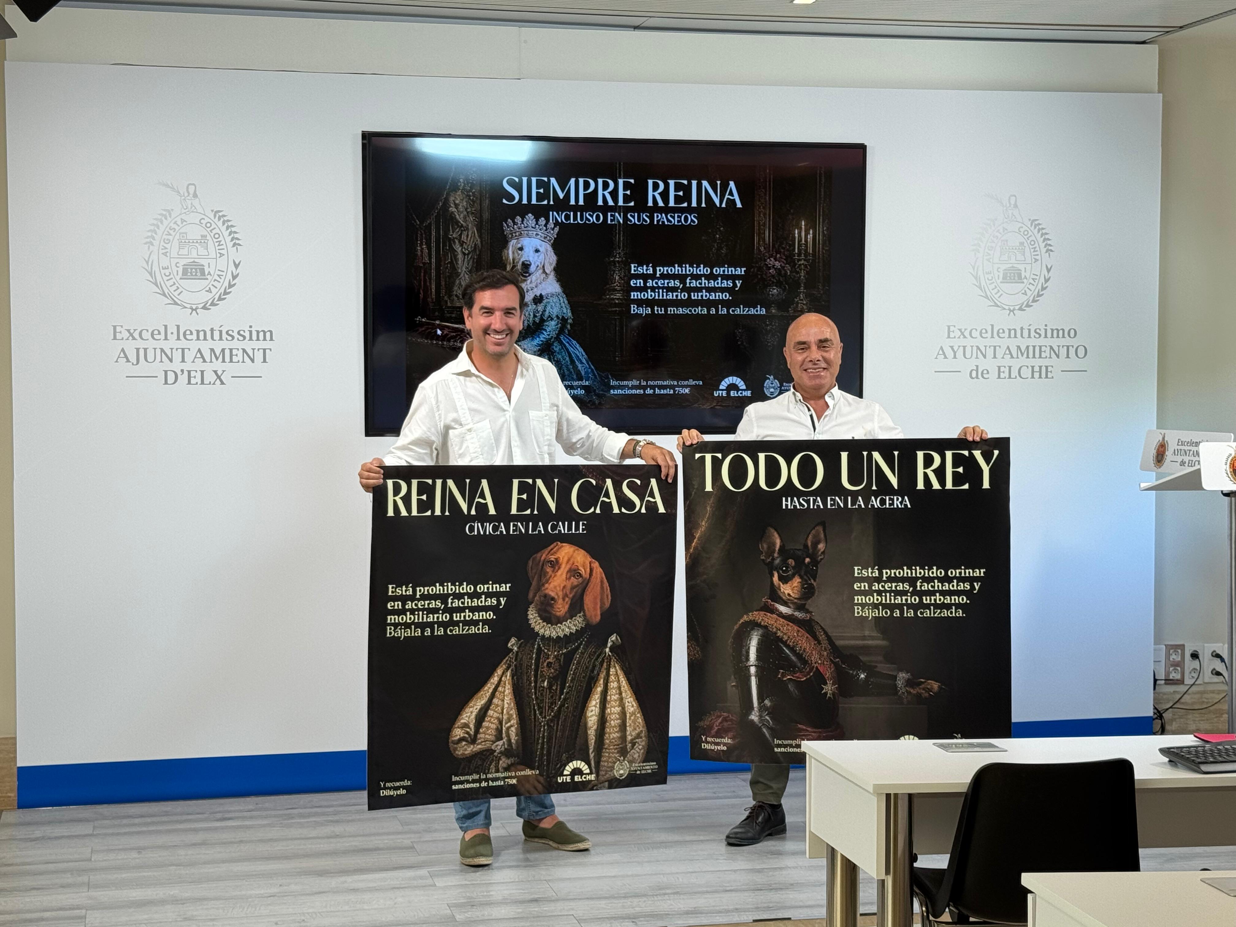 Elche lanza una campaña de sensibilización para que los dueños de mascotas impidan que orinen en la acera Elche lanza una campaña de sensibilización para que los dueños de mascotas impidan que orinen en la acera