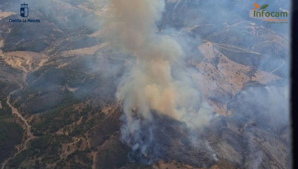 Incendio en Calzada de Calatrava