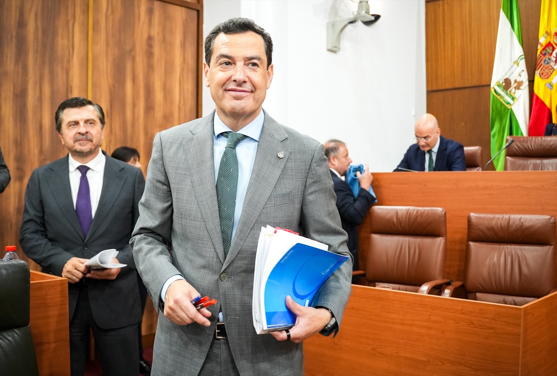 El presidente en funciones de la Junta y candidato del PP-A a la reelección, Juanma Moreno El presidente en funciones de la Junta y candidato del PP-A a la reelección, Juanma Moreno