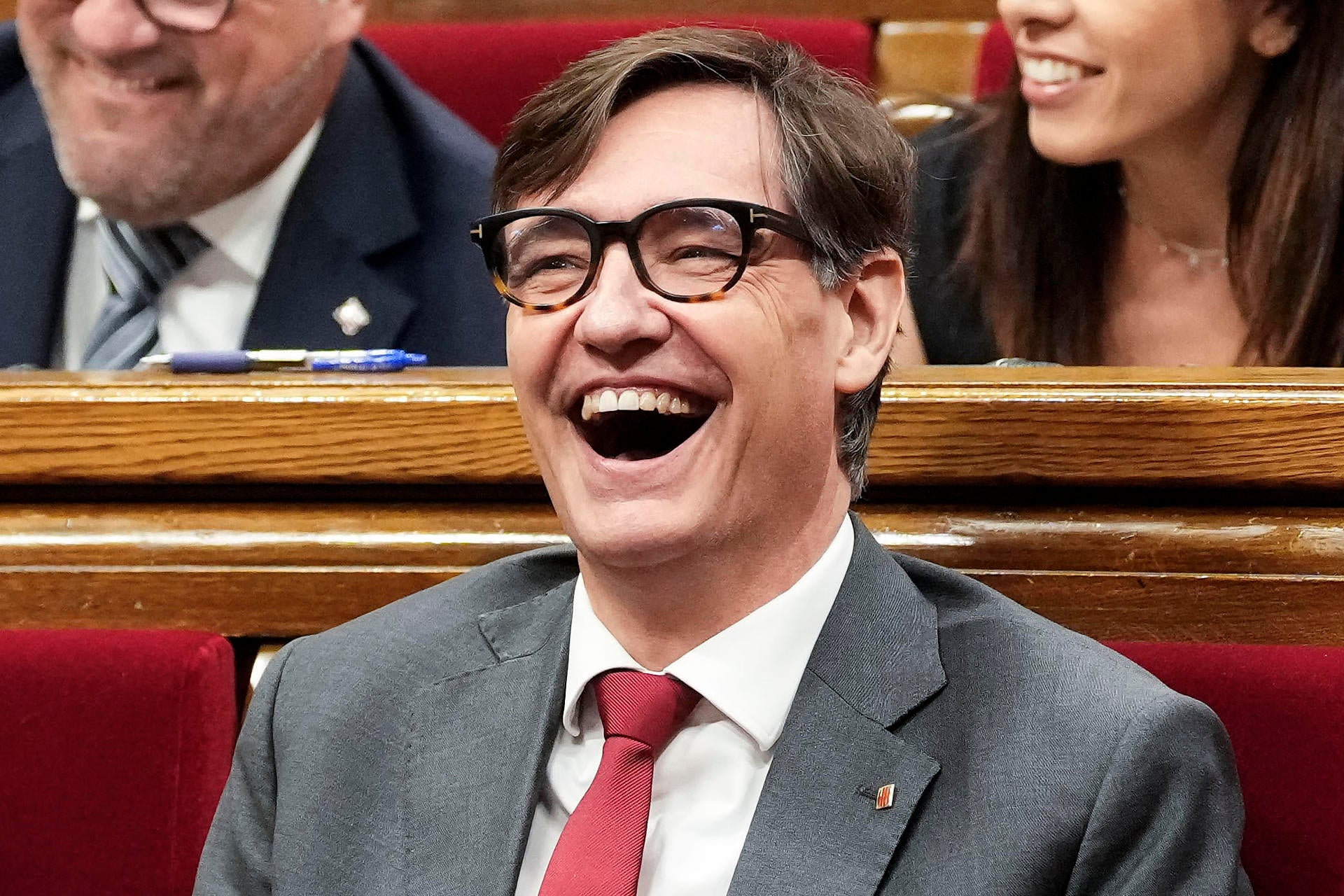 El presidente de la Generalitat, Salvador Illa, en el Parlamento de Cataluña. El presidente de la Generalitat, Salvador Illa, en el Parlamento de Cataluña.