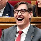 El presidente de la Generalitat, Salvador Illa, en el Parlamento de Cataluña.