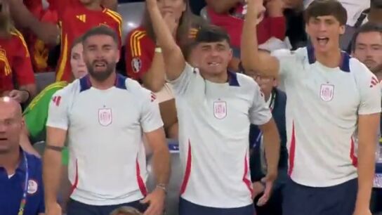 Carvajal, Pedri y Le Normand durante la Eurocopa pasada