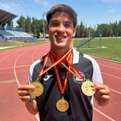 Héctor Martín, triple campeón de España en el Campeonato de España de Atletismo para personas con discapacidad. Héctor Martín, triple campeón de España en el Campeonato de España de Atletismo para personas con discapacidad.