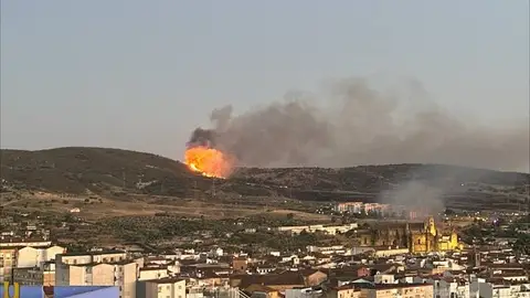 Efectivos del INFOEX trabajan en la extinción de un Incendio Forestal en Plasencia que ha obligado a cortar la carretera con Malpartida Efectivos del INFOEX trabajan en la extinción de un Incendio Forestal en Plasencia que ha obligado a cortar la carretera con Malpartida