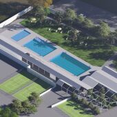 Imagen simulada del complejo de piscinas que proyecta el Ayuntamiento de Crevillent.