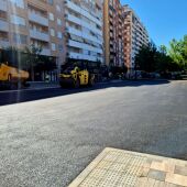 Obras en la calle Ronda Estación de Villena.