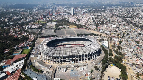 Vista aérea del estadio Azteca