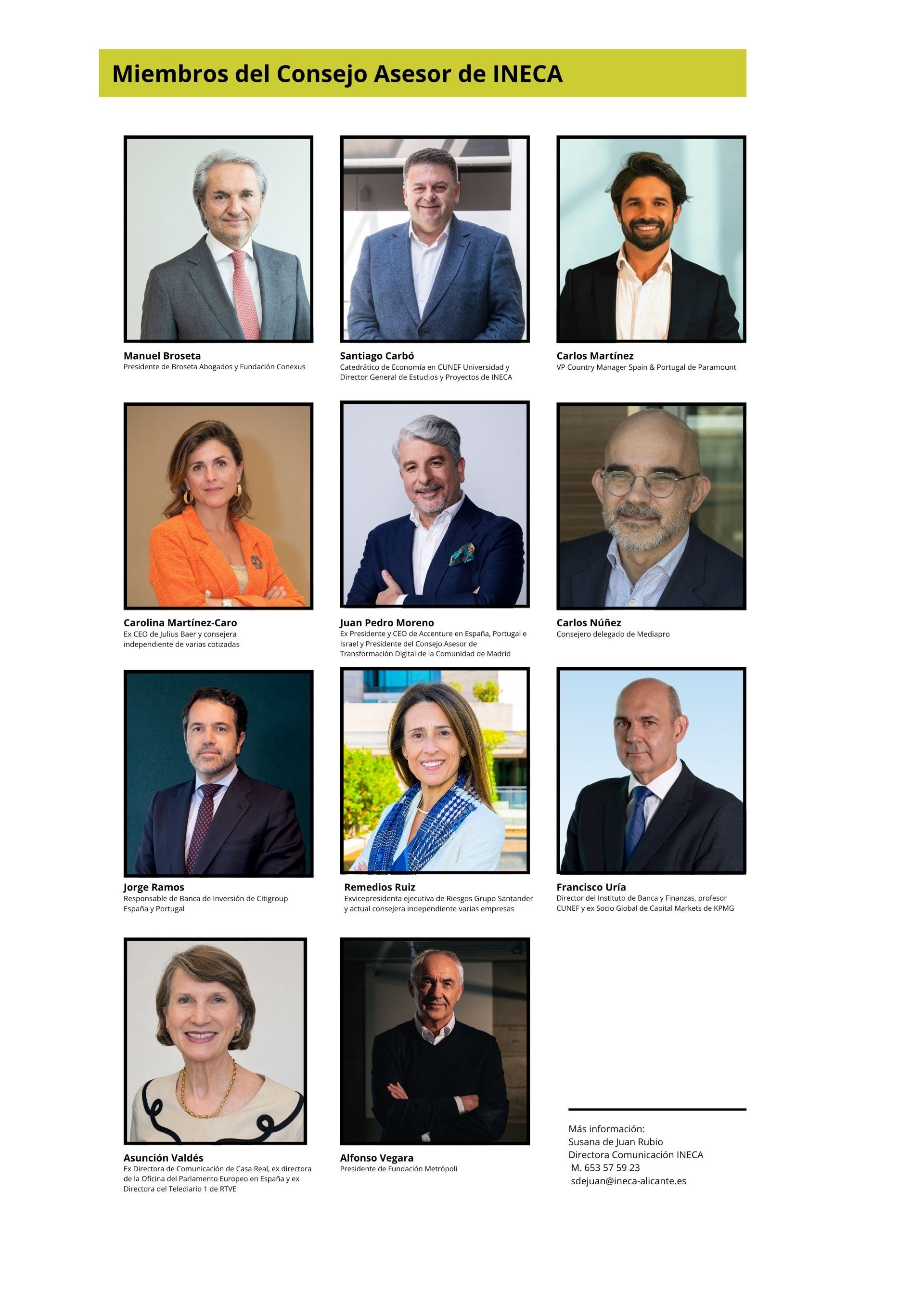INECA presenta su nuevo Consejo Asesor en su asamblea ordinaria del 10 de julio INECA presenta su nuevo Consejo Asesor en su asamblea ordinaria del 10 de julio