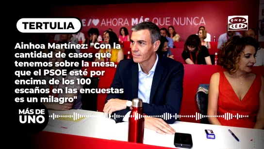 Ainhoa Martínez: "Con la cantidad de casos que tenemos sobre la mesa, que el PSOE esté por encima de los 100 escaños en las encuestas es un milagro" Ainhoa Martínez: "Con la cantidad de casos que tenemos sobre la mesa, que el PSOE esté por encima de los 100 escaños en las encuestas es un milagro"
