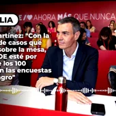 Ainhoa Martínez: "Con la cantidad de casos que tenemos sobre la mesa, que el PSOE esté por encima de los 100 escaños en las encuestas es un milagro" Ainhoa Martínez: "Con la cantidad de casos que tenemos sobre la mesa, que el PSOE esté por encima de los 100 escaños en las encuestas es un milagro"