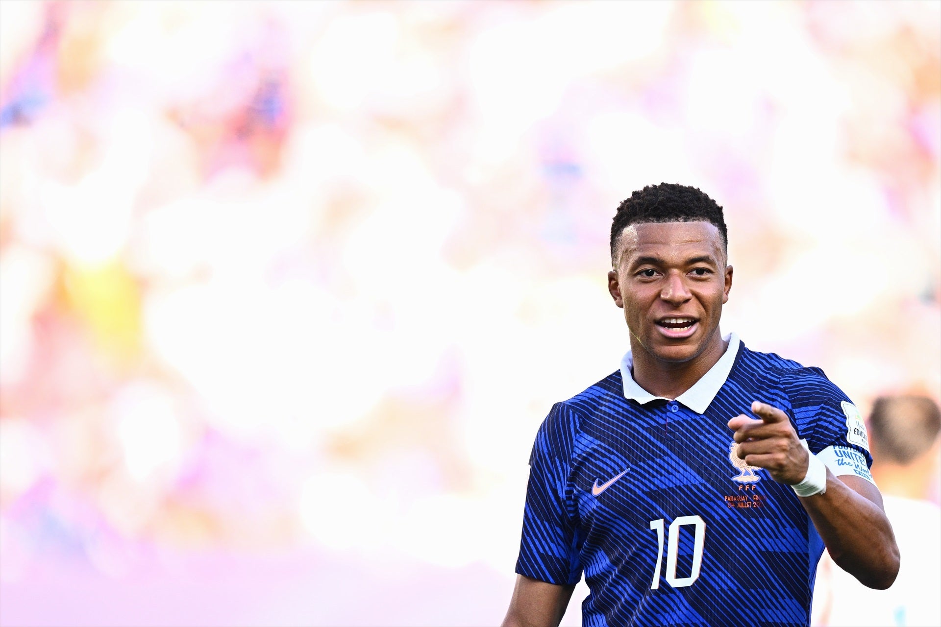Mbappé en un partido del Mundial Mbappé en un partido del Mundial