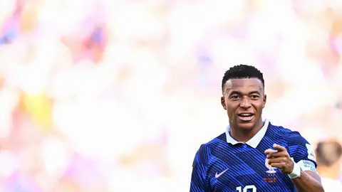 Mbappé en un partido del Mundial Mbappé en un partido del Mundial