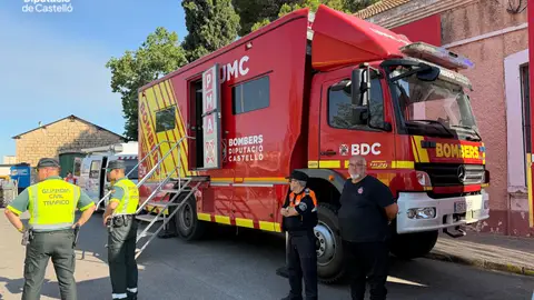 Puesto de mando avanzado en el incendio de soneja Puesto de mando avanzado en el incendio de soneja