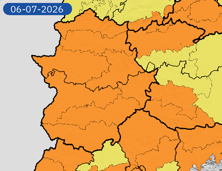 De nuevo este lunes toda Extremadura se mantendrá bajo aviso naranja por altas temperaturas De nuevo este lunes toda Extremadura se mantendrá bajo aviso naranja por altas temperaturas