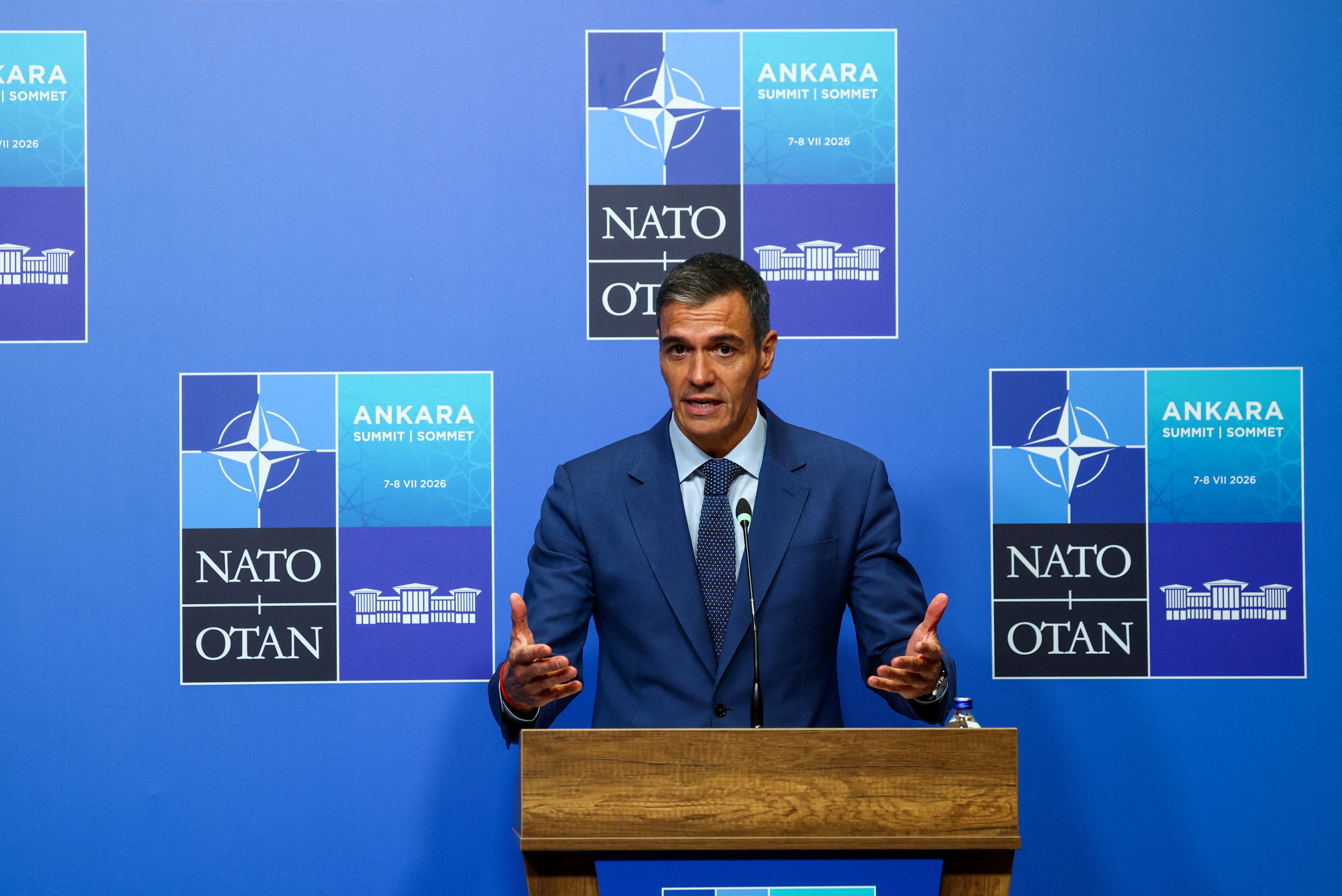 Pedro Sánchez durante una rueda de prensa en Ankara (Turquía) Pedro Sánchez durante una rueda de prensa en Ankara (Turquía)