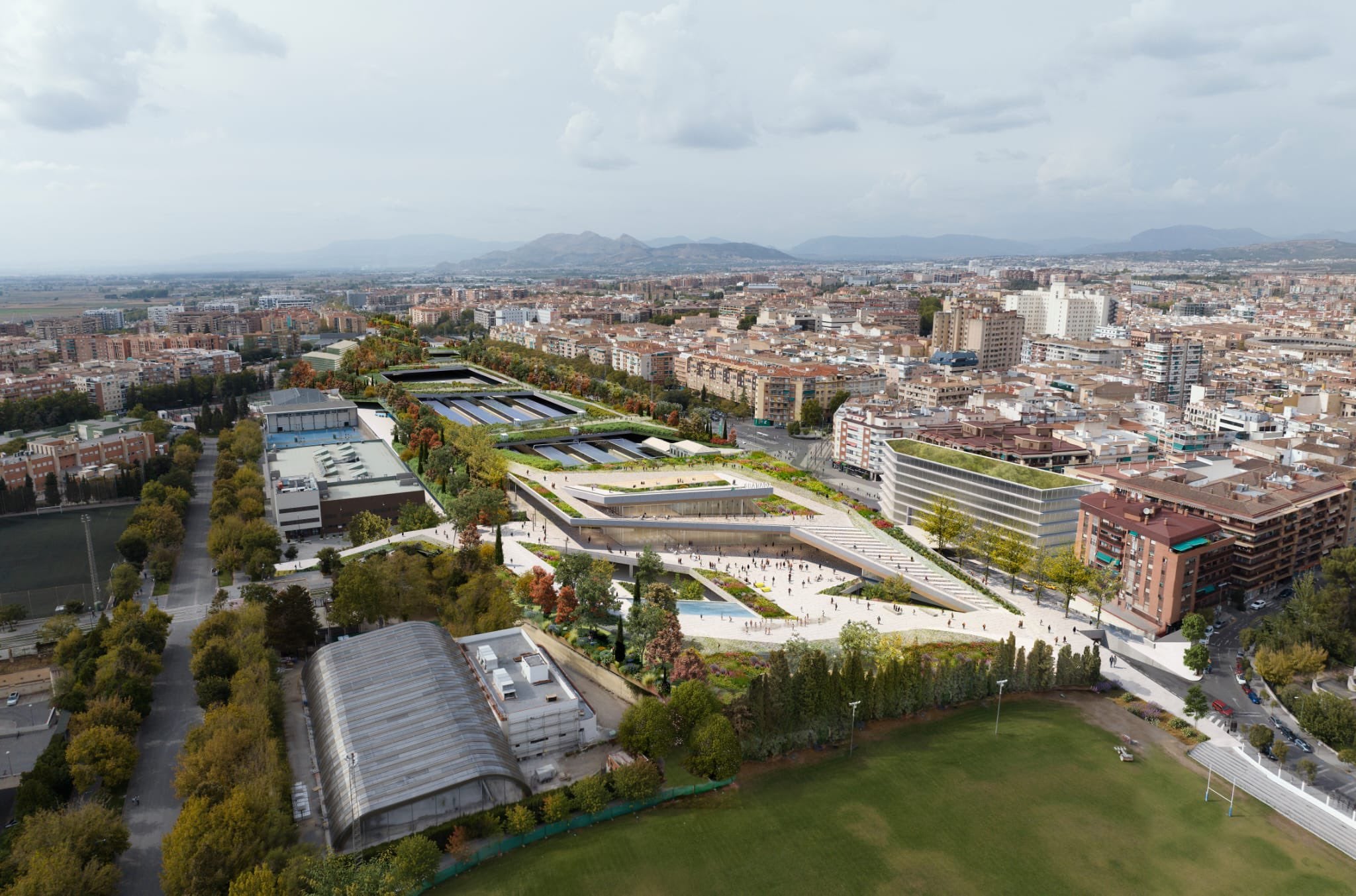 Así será la nueva estación de Andaluces y la integración ferroviaria en Granada: primeras imágenes del proyecto Así será la nueva estación de Andaluces y la integración ferroviaria en Granada: primeras imágenes del proyecto