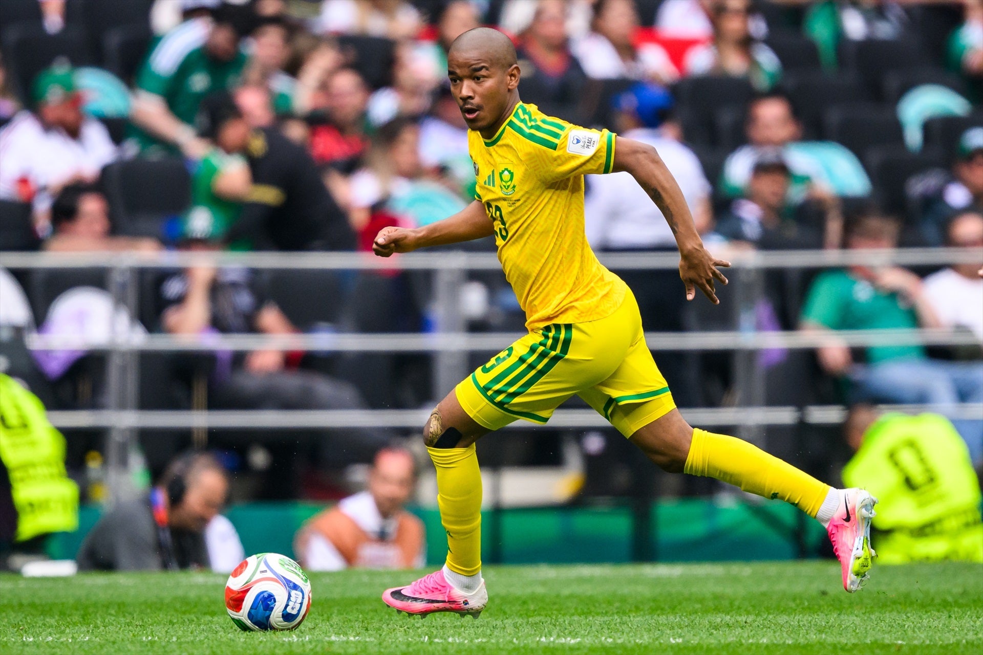 El futbolista Jayden Adams durante un partido del Mundial 2026 El futbolista Jayden Adams durante un partido del Mundial 2026