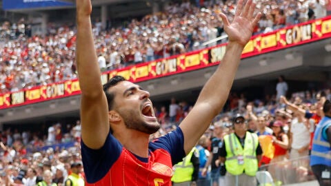 Mikel Merino celebra su gol ante Bélgica Mikel Merino celebra su gol ante Bélgica