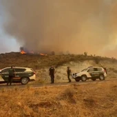 Captura de vídeo que muestra a la Guardia Civil en la zona de la pedanía almeriense de Los Castaños, afectada por el incendio de Los Gallardos (Almería). Captura de vídeo que muestra a la Guardia Civil en la zona de la pedanía almeriense de Los Castaños, afectada por el incendio de Los Gallardos (Almería).