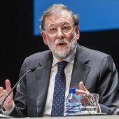 El expresidente del Gobierno, Mariano Rajoy, durante la presentación de su libro 'El arte de gobernar'