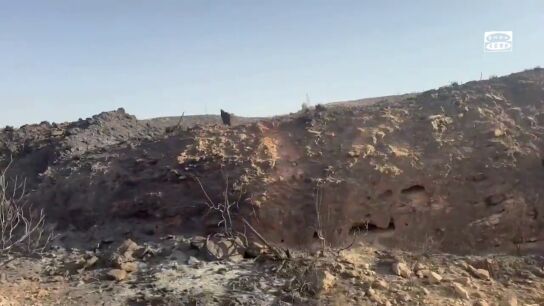 Las imágenes del paisaje arrasado por las llamas en Bédar (Almería)