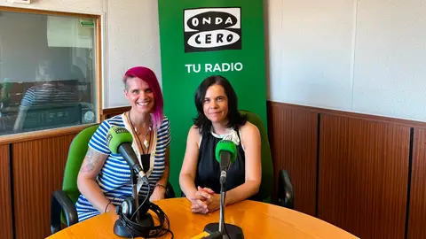 Kora Morán y Mónica Fraile en el estudio de Onda Cero Guadalajara Kora Morán y Mónica Fraile en el estudio de Onda Cero Guadalajara