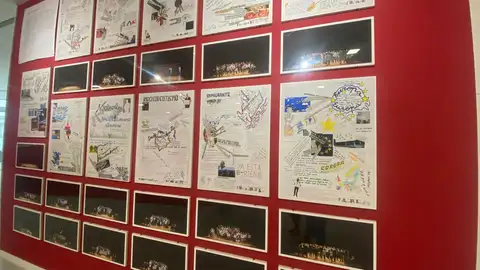 Fragmento de la exposición 'La línea de la vida 1994-2026' del artista Mira Bernabéu. Fragmento de la exposición 'La línea de la vida 1994-2026' del artista Mira Bernabéu.
